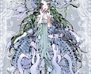 退廃的な雰囲気の一枚絵イラストを描きます アナログでのペン画＋デジタル着彩で描きます。 イメージ4