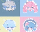 ふわっと甘くてかわいい！ミニキャラ  お描きします やさしい色とまるいシルエット、でも甘すぎないイラストを。 イメージ8