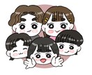 みんな集まれ♬2名~ゆるかわイラスト描きます 家族・カップル・ご家族のわんちゃん猫ちゃん達とも♬ イメージ1