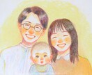 やさしい笑顔のふんわり似顔絵描きます 見るだけで癒される♡色鉛筆とパステルで描くほっこり似顔絵 イメージ2