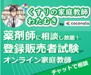 チャットで質問！登録販売者合格をお手伝いします 【月額制】登録販売者を目指す方へのオンライン家庭教師 イメージ1