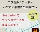エクセルやワードの原稿からフライヤーを作成します 原稿やイメージがあれば、丸投げOK! イメージ1