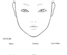 メイクデザインシートフェイスチャートを作成します 顔のデザインや文字は細かく対応致します！ イメージ3