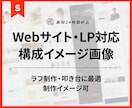 Webサイト・LPの構成イメージラフを制作します HTMLコーディング可｜提案用・LP・Webのラフ制作に最適 イメージ1