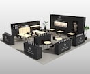 店舗やオフィスのデザイン、3Dパースを作成します 格安でお店のデザイン、店舗設計や内観外観パースを作成します！ イメージ4