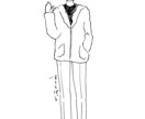 手描きの立ち絵描きます やさしいタッチのモノクロ立ち絵描きます！ イメージ2