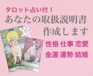 タロット占い付！あなたの取扱説明書作成します あなたも知らない一面を占いで解明していきませんか？ イメージ1