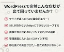 WordPressの原因を特定し復旧します 悪化を防ぐ順番で復旧を進めます イメージ2