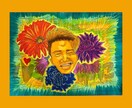 ポップでカラフルな似顔絵描きます 十人十色の色を独特の色使いで表現いたします♬ イメージ1