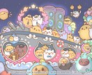 商用OK★ゆるかわポップなイラスト描きます アイコンやヘッダー、一枚絵など承ります イメージ6
