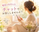 電話が苦手…そんな方チャットでお話しお聞きします 60分LINE感覚で気軽にチャットしませんか？ イメージ1