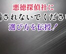 探偵選びでお悩みの方へアドバイスします 歴10年以上の現役探偵による、悪徳業者の見分け方など イメージ1