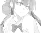 イラスト描きます 白黒でバストアップイラスト描きます イメージ5