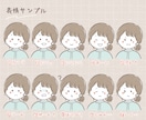 表情6点セット✽ゆるかわアイコン描きます 淡い色合い！SNS・ブログ発信用にどうぞ！ イメージ4