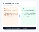 AIで作った文章を自然に整えます AIっぽさを消し伝わる文章へ整えます イメージ2