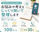 お悩みや考えをじっくり聞いて整理します 頭の中のモヤモヤを一緒に整理します イメージ1