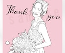 結婚式に◎おしゃれな線画で似顔絵イラスト描きます プレ花嫁様へおすすめ◾️サンキュータグ等ペーパーアイテムに イメージ10