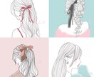 おしゃれな線画アイコンイラスト描きます 顔出しNGな方に♪後ろor横顔の線画イラストです。 イメージ1