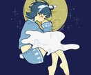シンプルなイラストを描きます 歌ってみた等に利用できる背景ベタ塗りのシンプルなイラスト イメージ4