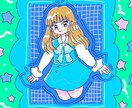 アイコン・似顔絵・イラス描きます レトロでポップなアイコンを、最短1日でお描きします！ イメージ2