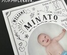 双子の写真入り命名書ポスター作ります 2人の出生データを一枚の記念ポスターに（White) イメージ5