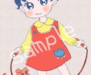 レトロかわいい人物イラスト描きます アナログ風のタッチで昭和っぽくエモいアイコンはいかがですか イメージ1