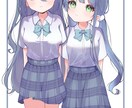 最低価格で可愛い女の子を描きます ふわふわで可愛い絵柄❁⃘*.ﾟ イメージ4