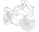 愛車の旧車バイクをモノクロ線画イラストにします 青春を駆け抜けた愛車を、一生残るモノクロ線画に！ イメージ1
