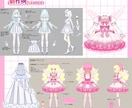 お好みのオリジナルキャラクターデザインします 可愛い、魔法少女、アイドル等のキャラや衣装デザイン二面図 イメージ6