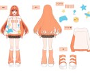 アニメ塗りのLive2d用イラスト作成します 鮮やかなイラストでキャラの個性を出そう イメージ1