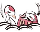5件限定価格＊ゆるめキャライラスト描きます 1キャラにつき2ポーズオーダー可能！サービスのワンポイントに イメージ1