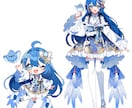 Vtuber立ち絵＋SDセット作成します 立ち絵デザインからグッズに使用出来るSDイラストを描きます イメージ4