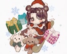 ロココアンティークな絵柄のミニキャラ絵作成します 特徴的なおめめデザインで2〜3頭身のちびキャラを描きます イメージ10