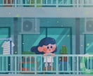 背景込みの絵本調のゆるくカラフルなイラスト描きます MV・キービジュ・商品などに｜背景あり・キャラクターのみなど イメージ7