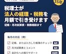 税理士が法人の経理と税務を月額で引き受けます 【新規開設】税理士が毎月チェック。自計化もサポート イメージ1