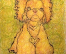 ペットの似顔絵を個性的に描きます 色鉛筆と黒インクを使用したアート作品 イメージ7