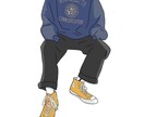 あなたの『最強コーデ』をイラストにします アイコンに使えるイラストを描きます◎ イメージ5