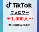 TikTokフォロワー＋1,000人～ 増やします ✅保証付き/カテゴリー最低価格！/振り分け有り！ イメージ1