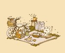 ほのぼの系やわらかいタッチでイラストを描きます 笑顔になるような温かい雰囲気にキャラクターの日常を描きます イメージ1