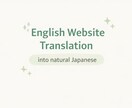 英語Webサイトを自然な日本語に翻訳します 日本人向けに読みやすく丁寧に翻訳します イメージ2