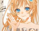 女の子のアナログイラストを作成致します 女の子をイラストマーカーで可愛いイラストを描きます！ イメージ5