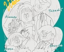 結婚式にもつかえる！おしゃれな似顔絵作成します カートゥーンちっくなおしゃれでかわいいイラスト！ イメージ1