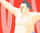 お相撲さんを描きます 好きな力士、関取、大相撲を絵にします イメージ4