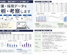 営業・採用データを分析・考察します 数字の整理だけで終わらず、課題と改善ポイントを整理 イメージ1
