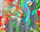 ボカロMV・ジャケのアートチックな一枚絵作ります アートチックでサブカルな一枚絵描きます。可愛くて不気味です イメージ2