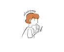 シンプルなゆるいイラスト描きます こんな日あるよね、こんな女の子いいな　なイラスト！ イメージ2