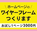 お試し価格/ホームページのワイヤーフレーム作ります 初出品につきお試しでご利用ください イメージ1
