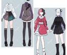 衣装デザイン制作致します VTuber、オリジナルキャラクター等の衣装デザイン作成 イメージ4