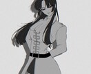ダークでかっこいいイラスト描きます 鋭く刺すような目つきでこちらを見つめる絵描きます。 イメージ3