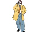 シンプルでポップな雰囲気似顔絵をお描きします 色味を使った、ポップなイラストを描くのが好きです♪ イメージ5